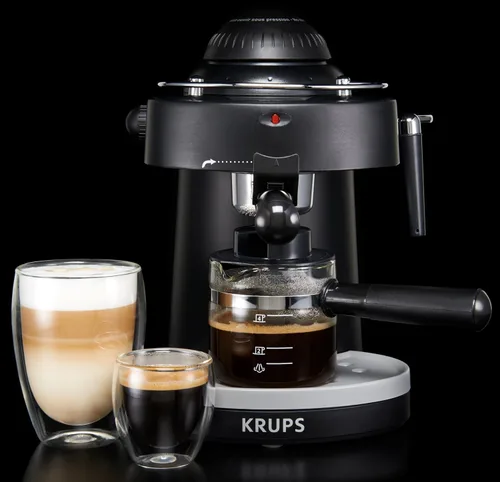 Vista 7 de KRUPS XP100050 Máquina de café expreso de vapor con boquilla de espuma para capuchino, negro