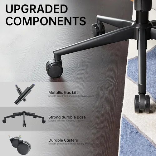 Vista 9 de EUREKA ERGONOMIC Silla de oficina ergonómica con soporte para la espalda, sillas de escritorio de oficina en casa, respaldo doble, silla de oficina