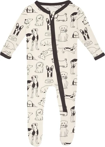Vista 91 de KicKee Baby & Toddler - Pijama de viscosa ultrasuave de bambú con patas abatibles y puños