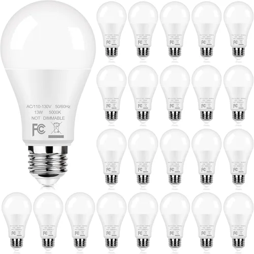 Vista 8 de Bombillas LED A19 13 W, equivalentes a 100 W, paquete de 12 bombillas LED súper brillantes de 1500 lúmenes, base de rosca media E26 para lámpara