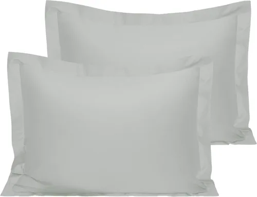 Vista 24 de NTBAY Fundas de almohada estándar de algodón – Fundas de almohada de algodón egipcio de 500 hilos, paquete de 2 fundas de almohada Oxford súper