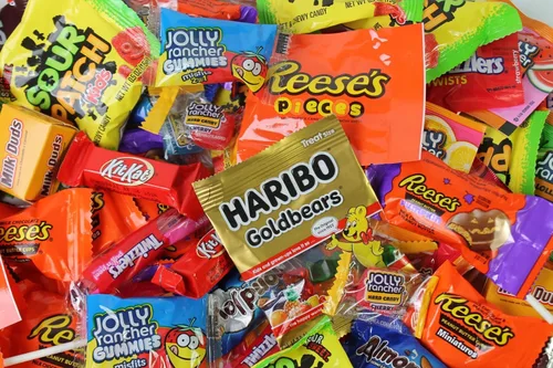 Vista 6 de Paquete variado de chocolates y dulces, 2 libras, surtido de dulces de chocolate a granel, bolsa de caramelos a granel CandyMix, caramelos