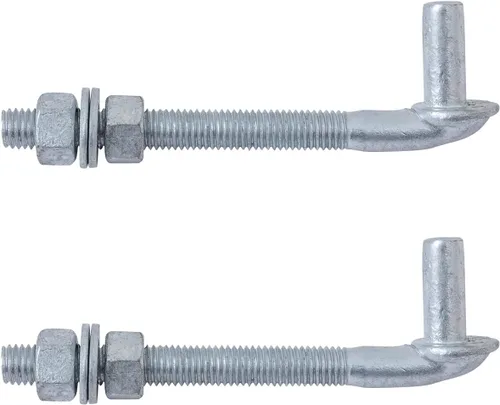 Vista 13 de VIVIDA Bisagra de puerta de perno en J de 8 pulgadas, paquete de 2, bisagra de perno de puerta con pasador macho de 5/8 pulgadas, herrajes de valla