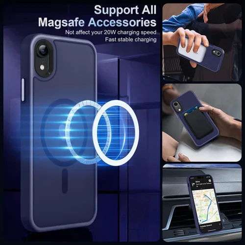 Vista 884 de MOCCA - Funda magnética resistente para iPhone 11 de 6.1 pulgadas, no se vuelve amarilla y es compatible con MagSafe, protector de pantalla