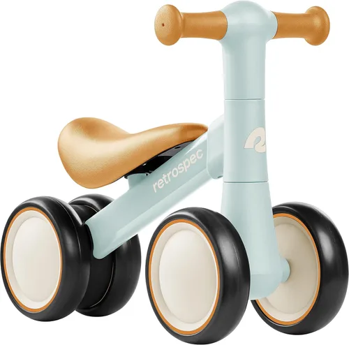 Retrospec Cricket 2 Baby Walker Balance Bike with 4 Wheels - Safe Learning Toy for Ages 12-24 Months - Scratch-Resistant Indoor Outdoor Toddler