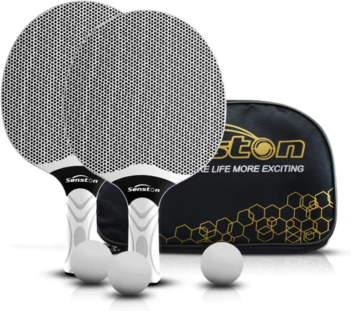 Vista 11 de Set de raquetas de tenis de mesa Senston, raqueta de tenis de mesa profesional con 3 bolas, juego de paletas de ping pong de goma compuesta