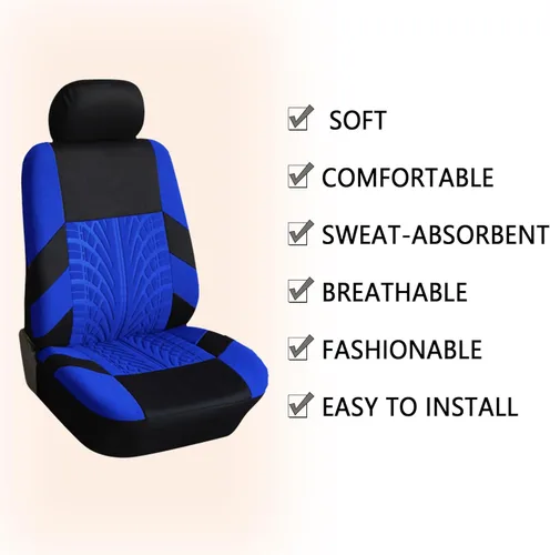 Vista 3 de 2 fundas de asiento de automóvil, protector de asiento de automóvil transpirable solo para asientos delanteros, fundas de asiento universales