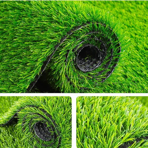 Vista 4 de Fasmov Green Artificial Grass Rug Grass Carpet Rug 3.2' x 6.5', Realistic Fake Grass Deluxe Turf Synthetic Turf Thick Lawn Pet Turf -Perfect for