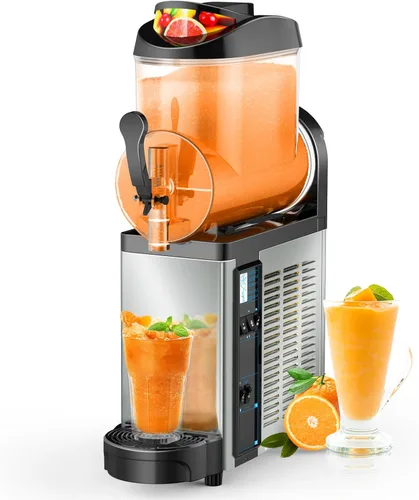 Máquina comercial de granizado de 12 litros, máquina de granizado de acero inoxidable, máquina de bebidas congeladas, comercial para batidos,