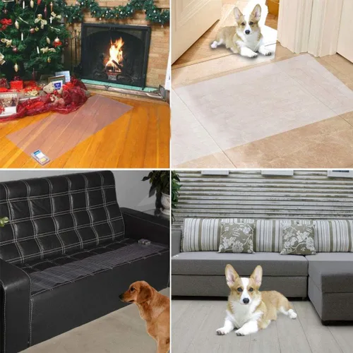 Vista 7 de Alfombrilla eléctrica para perros y mascotas, alfombrilla de choque para perros, gatos, protector de muebles, 60 x 12 pulgadas