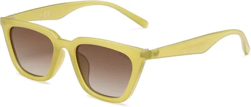 Vista 12 de SOJOS Gafas de sol polarizadas cuadradas estrechas estilo ojos de gato para mujeres, retro, modernas, para conducir SJ2169 Gris transparente/Gris