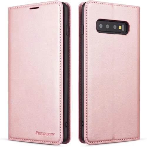 Vista 16 de QLTYPRI Funda para Samsung Galaxy S8, funda de piel sintética premium TPU Funda de piel sintética de alta calidad, cierre magnético, soporte de Negro