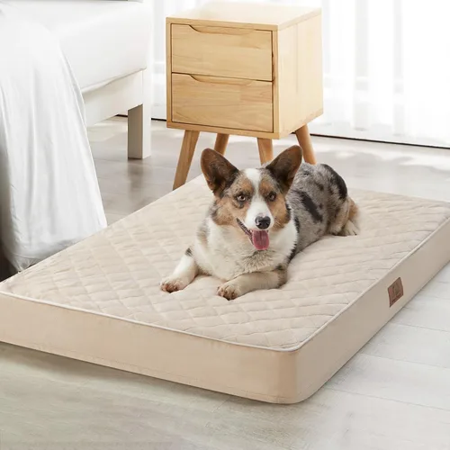 Vista 13 de WNPETHOME - Cama ortopédica para jaula de perros, XXL, impermeable, con funda extraíble y lavable, base antideslizante y colchoneta acolchada