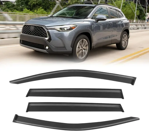 Vista 44 de Visera de ventana para Jeep Cherokee 1984-2001 (Excluye Modelo Limited), Protectores Guards Shields de lluvia de canal exterior, Deflector