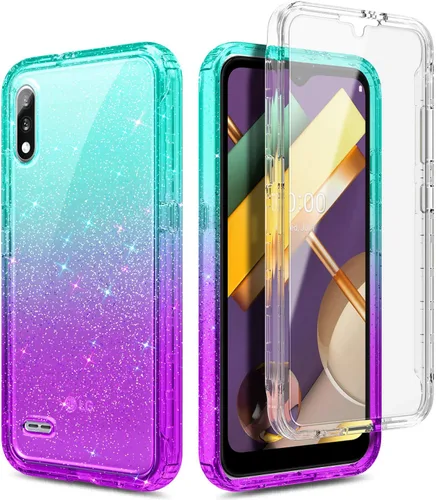 Vista 5 de NZND Funda para LG K22/K32/K22+ Plus con [protector de pantalla integrado], funda protectora resistente a los golpes de cuerpo completo a prueba