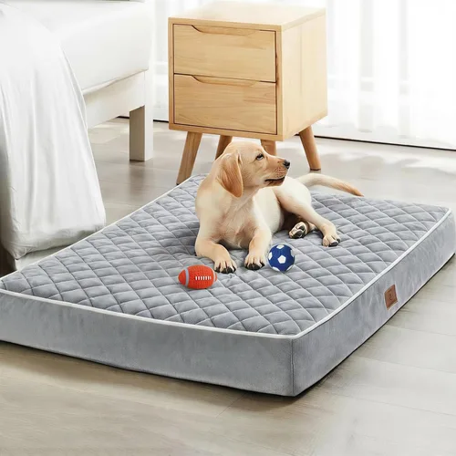 Vista 14 de WNPETHOME - Cama ortopédica para jaula de perros, XXL, impermeable, con funda extraíble y lavable, base antideslizante y colchoneta acolchada