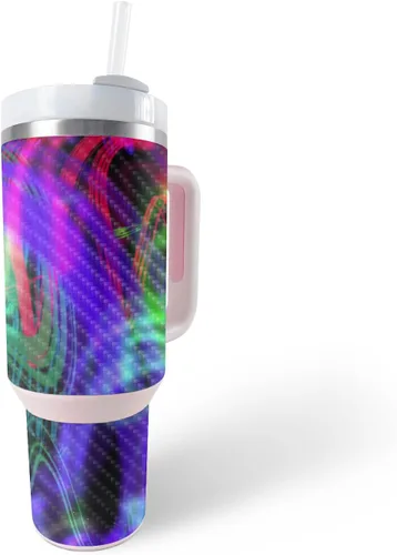 Vista 15 de MightySkins - Funda de fibra de carbono compatible con el vaso Stanley The Quencher H2.0 FlowState de 40 onzas, vida útil, acabado de fibra