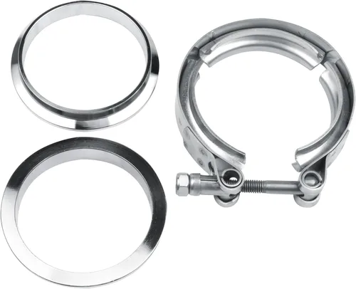 Vista 13 de Abrazadera de banda en V de 2,0 pulgadas con brida macho hembra universal 304 acero inoxidable para coche 1PC