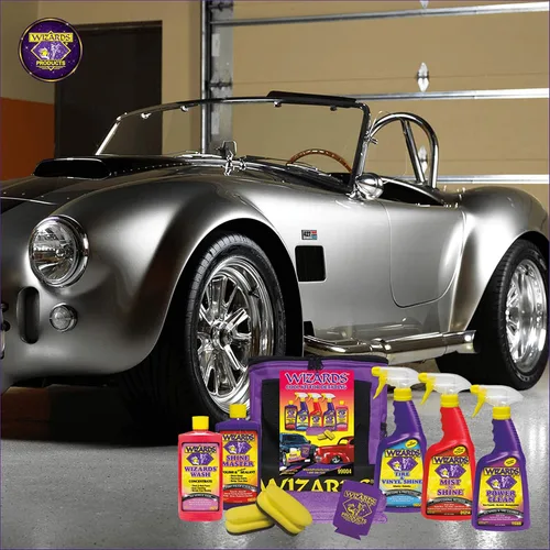 Vista 2 de Kit de detalles de coche Wizards - Kit de limpieza de coche premium y completo - Kit de detalle de coche de 7 piezas con Mist n Shine, brillo