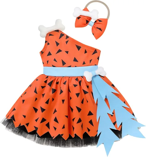 Bamm Bamm - Disfraz de bebé niño y niña, disfraz de cavernícola para Halloween, sesión de fotos