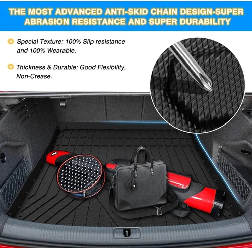 Vista 7 de Revestimiento de carga para Audi A4 / S4 2017 2018 2019 2020 2021 2022 2023 2024 Tapete de carga resistente (no para modelos A4 All-Road)