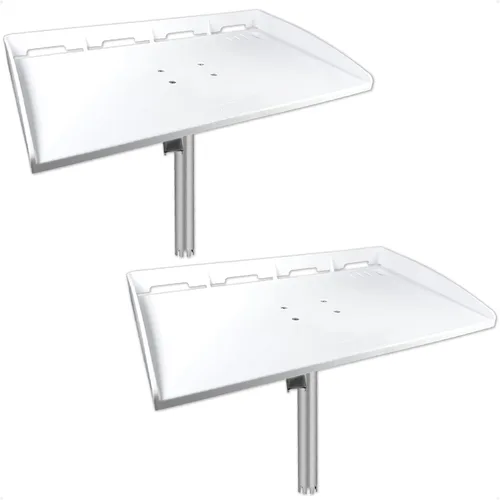 Five Oceans FO3936-M2 Tabla de cortar para barco, mesa de cebo de línea premium, paquete de 2, soporte para caña, con ranura para cuchillo,