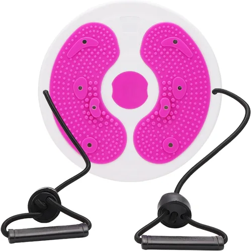 Vista 7 de Ab Twist - Disco giratorio de cintura ajustable con asas, disco giratorio de equilibrio adelgazante de cintura con suela de pie de masaje