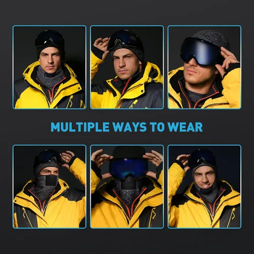 Vista 7 de THINDUST Winter Balaclava Ski Mask for Men Women, Thermal Fleece Windproof Breathable Full Face Mask Neck Warmer