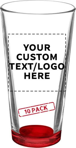 Vista 14 de Libbey - Juego de 10 vasos mezcladores, 20 onzas, transparente, pub, base gruesa, color azul