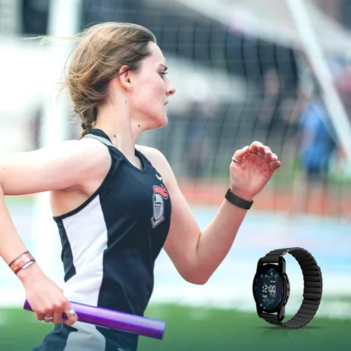 Vista 7 de Correa de reloj, correas magnéticas para reloj inteligente, correa de silicona de liberación rápida de 0.78 pulgadas para reloj inteligente