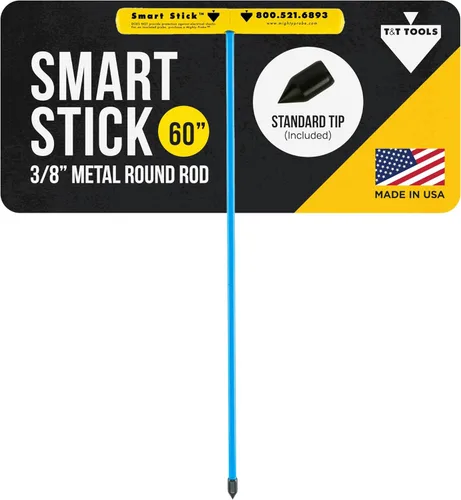 Vista 8 de T&T Tools - Sonda de Suelo Smart Stick de Metal de 36 Pulgadas – Varilla de Metal Redonda Resistente de 3/8 pulgadas con Mango en T para Penetrar