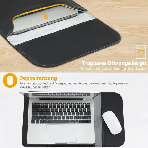 Vista 5 de HYZUO Funda para Laptop de 13 Pulgadas Estuche para PC para MacBook Pro 13 M2 M1 2025-2016, MacBook Air 13 M4 M3 M2 M1 2025-2018, iPad Pro/Air