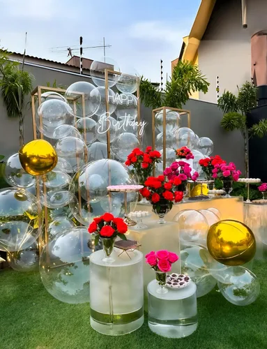 Vista 9 de Globos Bobo de 20 pulgadas – Globos de burbujas transparentes para rellenar con helio, 10 globos transparentes para decoración de fiesta DIY