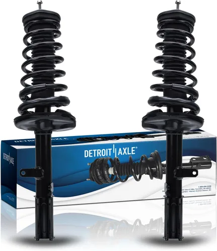 Vista 47 de Detroit Axle - Par de puntales traseros para Hyundai Accent 2000-2005, 2 puntales listos con montaje de resorte helicoidal 2001 2002 2003 2004