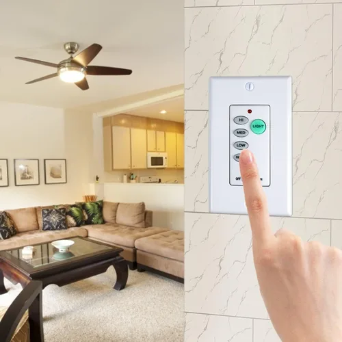 Vista 7 de Control de ventilador de techo universal UC9050T de 3 velocidades con control de pared montado, regulación de gama completa CHQ9051T