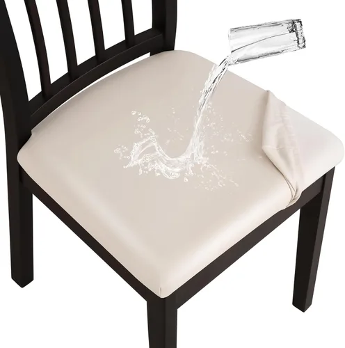 Vista 13 de YISUN Fundas elásticas para asiento de silla de comedor, fundas de asiento extraíbles y lavables para asiento de cocina, fundas de cojín protectoras