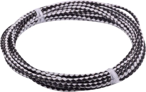 Vista 16 de KONMAY - Cordón de cuero trenzado genuino de 5 yardas, 3.0mm, marrón antiguo, redondo, para cuerda de bolo