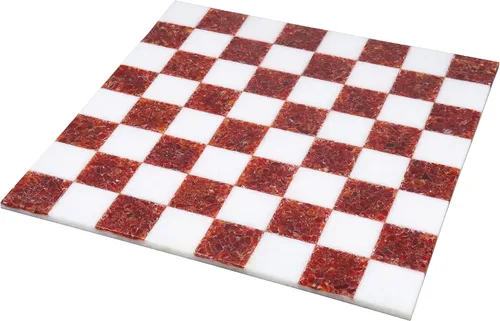 Vista 9 de Royal Chess Mall - Tablero de ajedrez de lujo de piedra de mármol sin bordes de 15 '' - Piedra blanca y negra