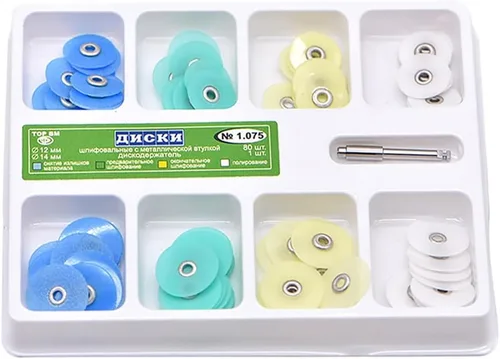 Juego de mandril de tiras de pulido de discos dentales de acabado de 80 piezas Material de relleno de resina dental