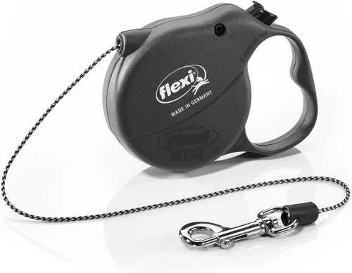 Flexi Correa retráctil para perros de hasta 18 libras, color negro, extra pequeño, 9.8 ft, color negro