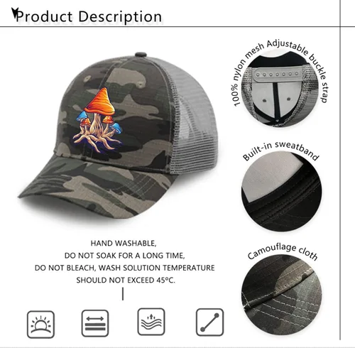 Vista 7 de Baseball Caps Magic Mushrooms Baseball Caps, Vintage Hat for Women