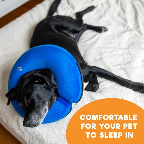Vista 6 de BENCMATE Alternativa al collar inflable de cono para perro, cono suave para perros pequeños, medianos y grandes y gatos, collar de dona ECollar