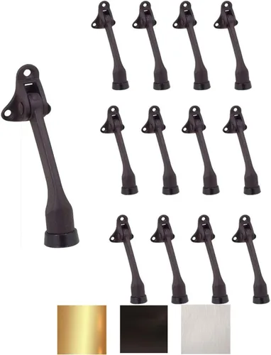 Vista 3 de Litepak - Tope de puerta abatible, soporte de alta calidad, 4 pulgadas (latón pulido (chapado), paquete de 2