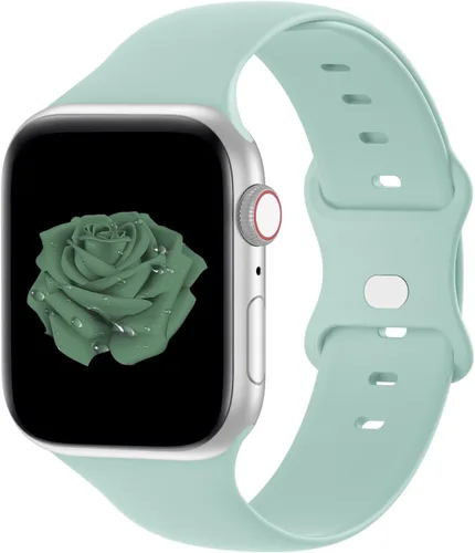 Vista 22 de Bandiction Compatible with Apple Watch Series 3 38mm Series 5 40mm iWatch Bands 38mm 40mm 41mm, Soft Silicone Sport Replacement Strap Compatible for