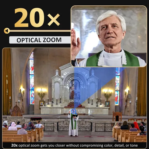 Vista 2 de Cámara PTZ NexiGo 20X Zoom Óptico con Salidas PoE HDMI/3G-SDI/USB/LAN de Transmisión IP, Seguimiento Automático AI para Videoconferencia