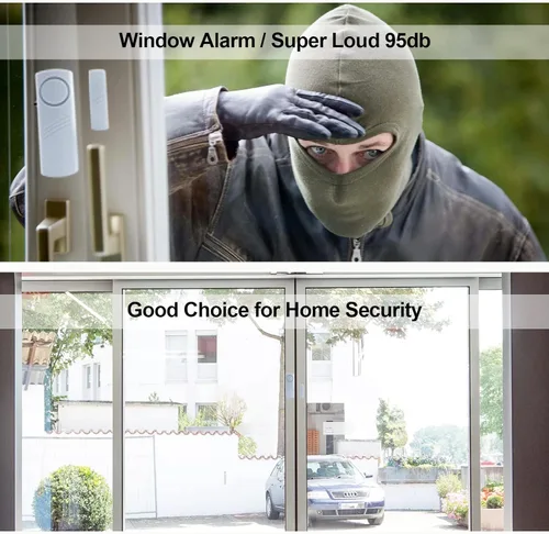 Vista 8 de Alarma de puerta y ventana, alarmas de puerta de 90DB para la seguridad de los niños, alarma antirrobo de puerta y ventana con sensor inalámbrico