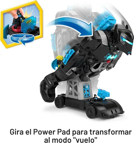 Vista 5 de Fisher-Price Imaginext DC Super Friends Batman, juguete Bat-Tech Batbot, set de juego de 61 cm de altura con luces y sonidos para juego de rol