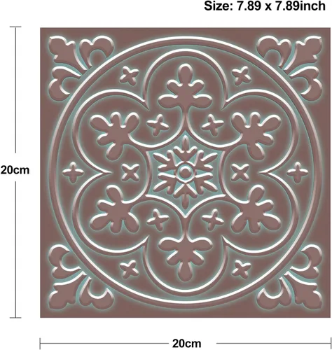 Vista 5 de SVNOOC Adhesivos de azulejos de pared despegar y pegar, calcomanías para salpicadero, azulejos para el hogar para cocina/sala de estar/baño