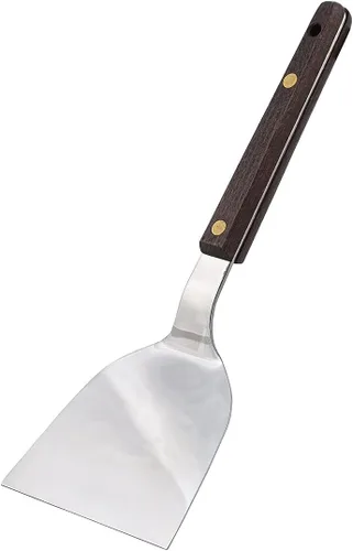 Vista 10 de TIKUSAN Okonomiyaki - Espátula giratoria para barbacoa, mango de madera, hecho en Japón (2.6 x 7.1 pulgadas)