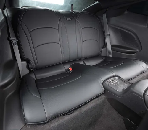 Vista 4 de Fundas de Asiento Personalizadas para Chevrolet Camaro 2010-2015 5ª Generación Camaro LT LS SS Cupé Modelo Fundas de Asiento de Falso Cuero